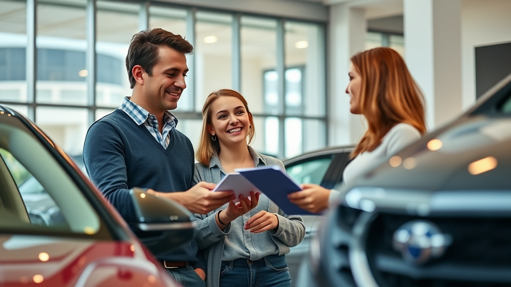 extended service contract faqs vehicle showroom with professional dealership staff assisting customers