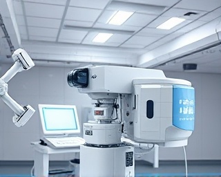 innovative protection barrier, inspired expression, testing strength, photorealistic, sleek research facility with sterile white interiors and state-of-the-art equipment, highly detailed, gadgets and screens glowing, ultra-definition, white and silver, crisp laboratory lighting, shot with a 50mm macro lens